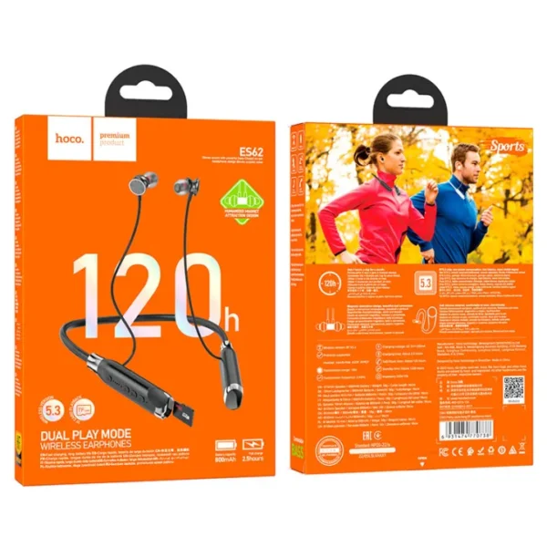 Hoco ES62 Wireless Neckband 120 Hours Backup
