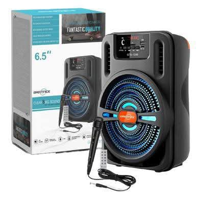 🎤 GTS 1285 Bluetooth Rechargeable Microphone System Speaker