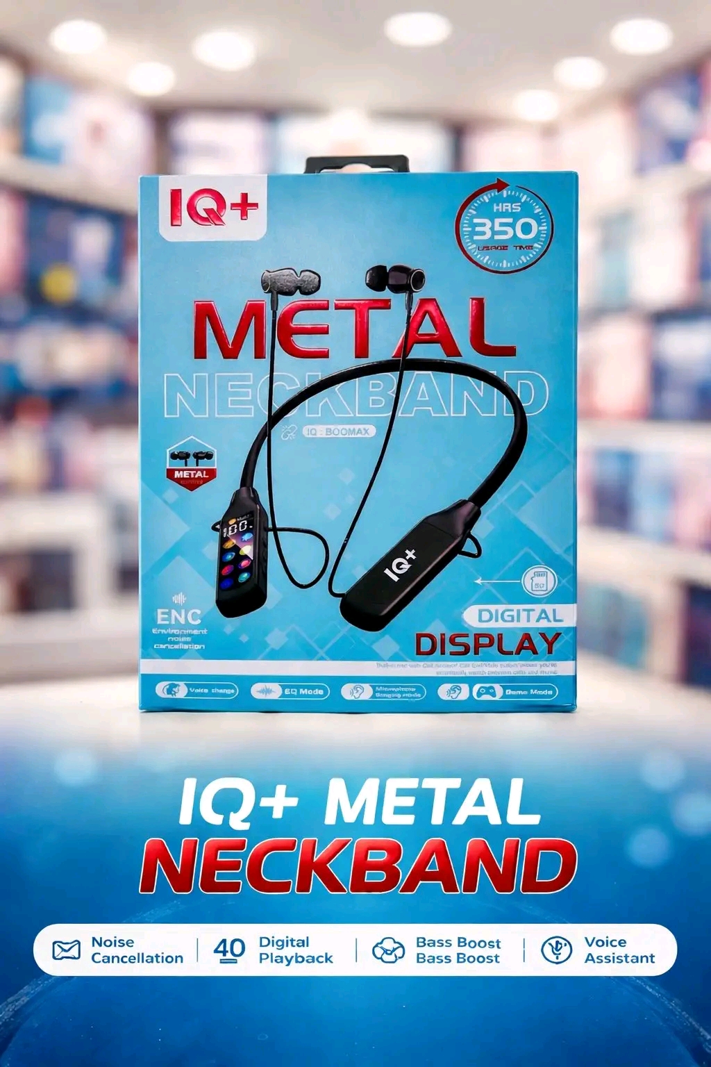 1775583562188 IQ+ Metal Neckband Wireless Earphone! - Image 1