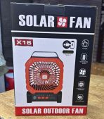 X16 Solar Rechargeable Fan – Fan + Light + Power Bank (3 in 1)