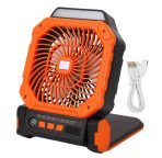 X16 Solar Rechargeable Fan – Fan + Light + Power Bank (3 in 1) - Image 2